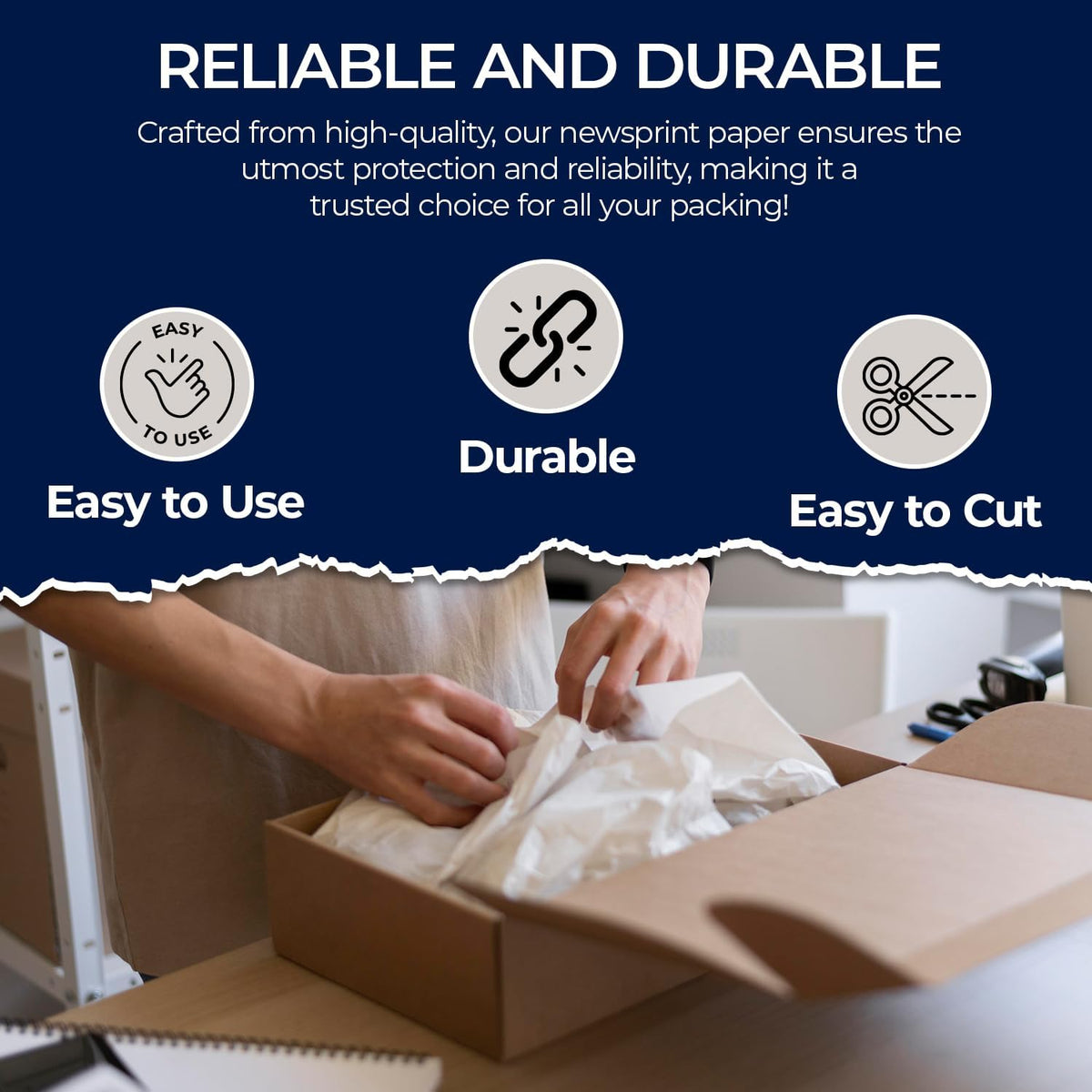 Packing Paper Sheets for Moving, 27" x 17", 20 lb | 640 Sheets