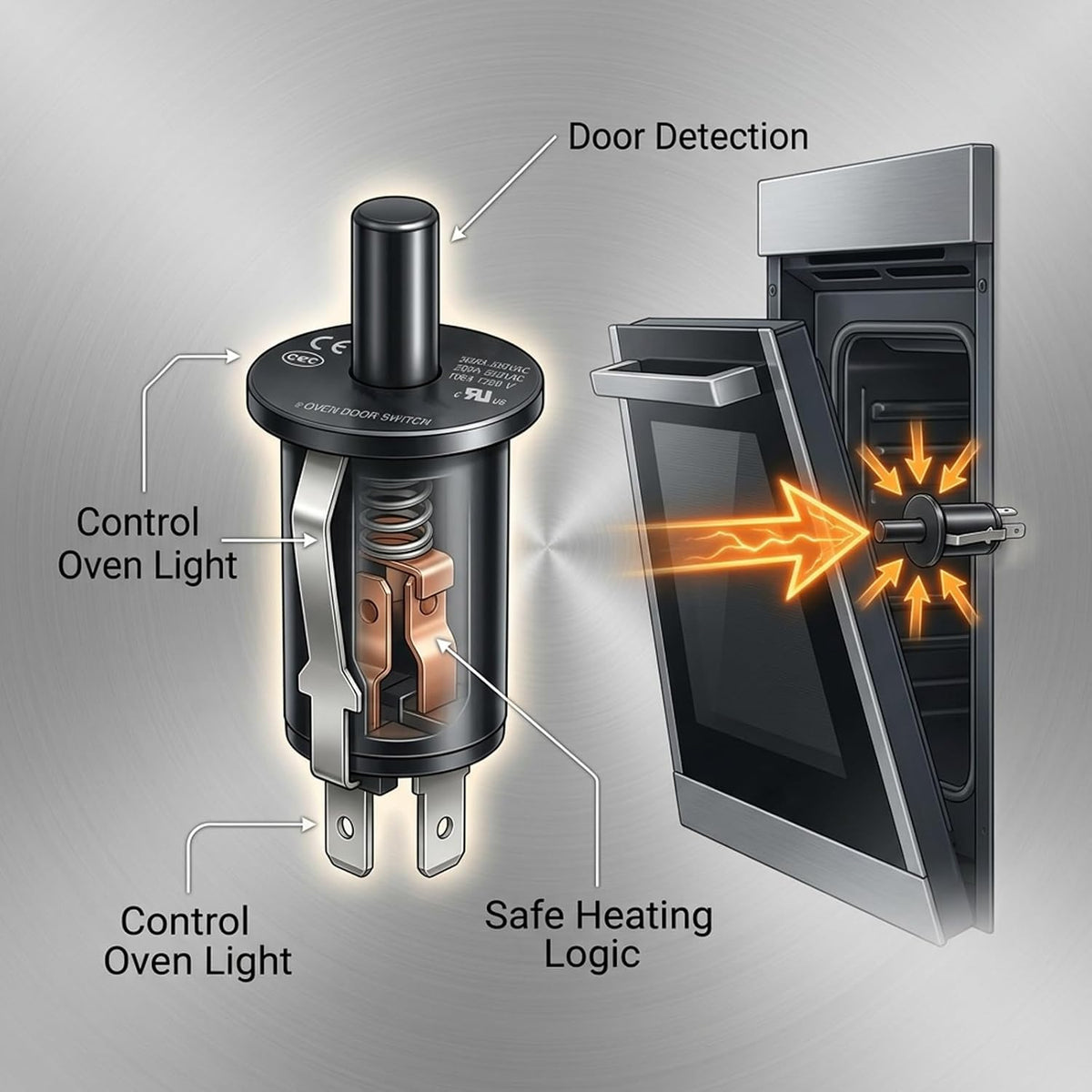 DG34-00006A Compatible with Samsung Range Oven Door Switch