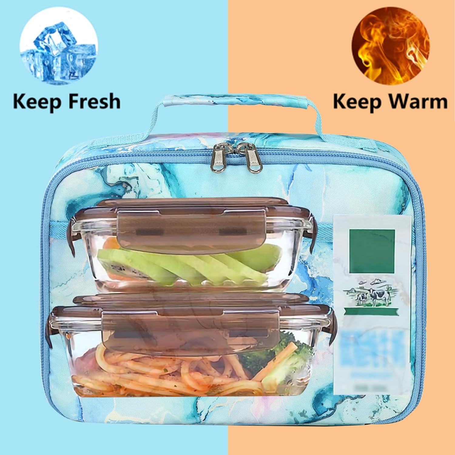 Kids Lunch Box, Insulated Lunch Bag for Girls Boys, Reusable Lunchbox for School Preschool Kindergarten Daycare