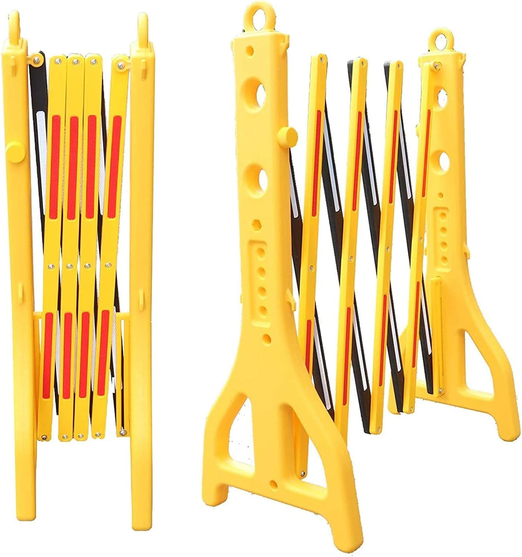 Expandable Mobile Barricade Expandable Plastic Safety Barrier | Foldable Traffic Fence Flexible Crowd Control