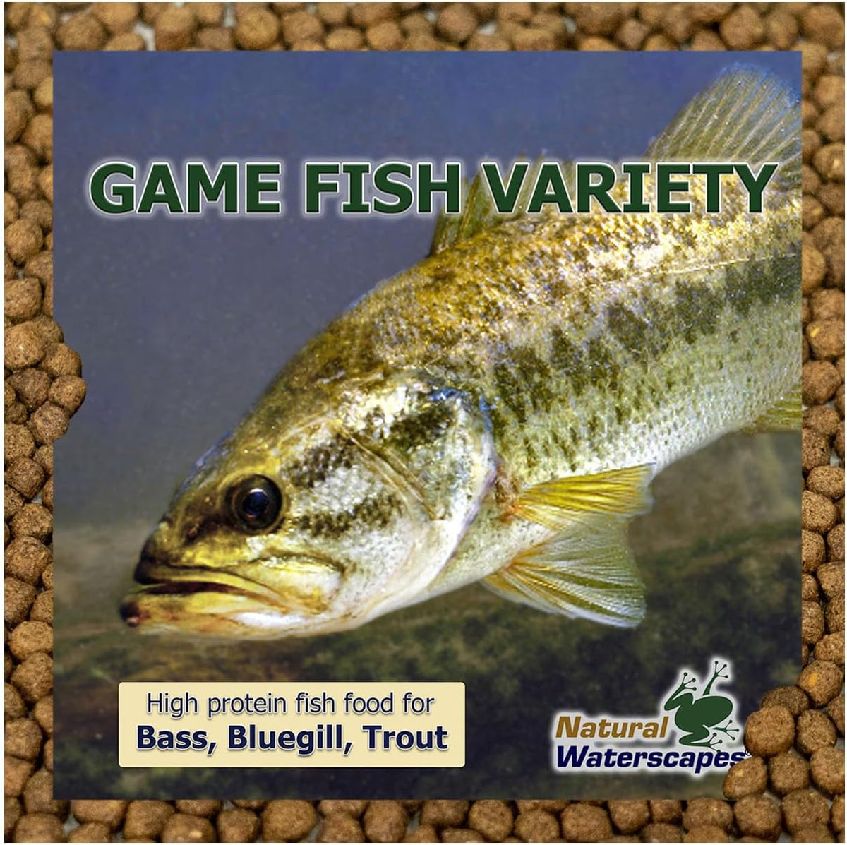 Game Fish Food Variety | 40 lb Bulk Fish Food Pellets | Feed to Bass, Bluegill, Trout, Catfish, Tilapia