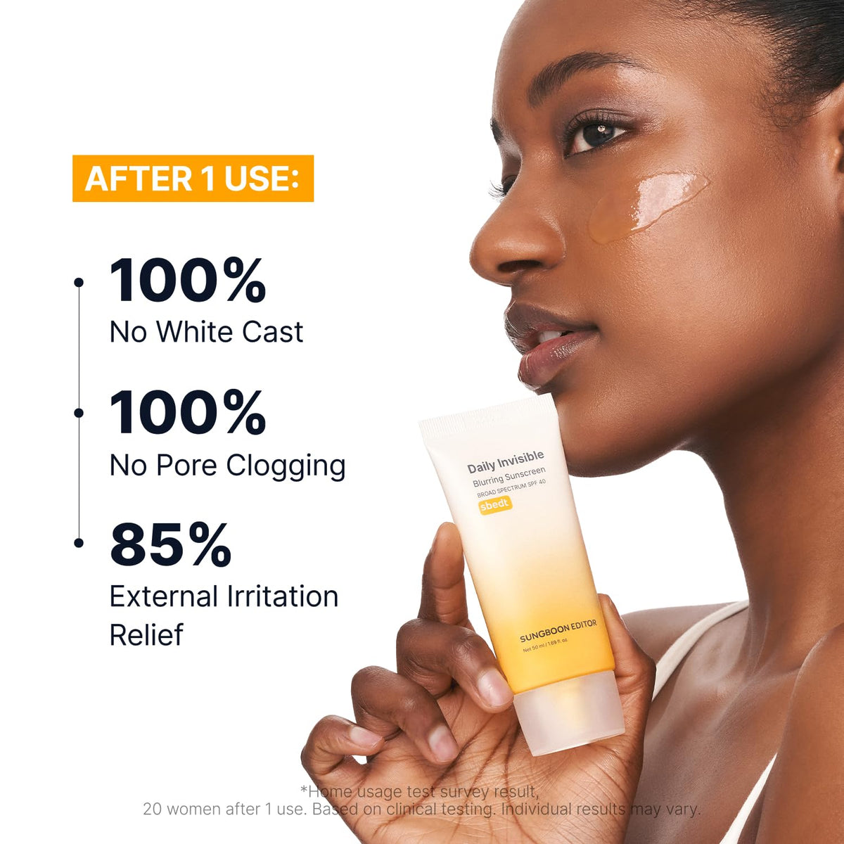 Daily Invisible Blurring Sunscreen, SPF 40, 1.69 fl.oz