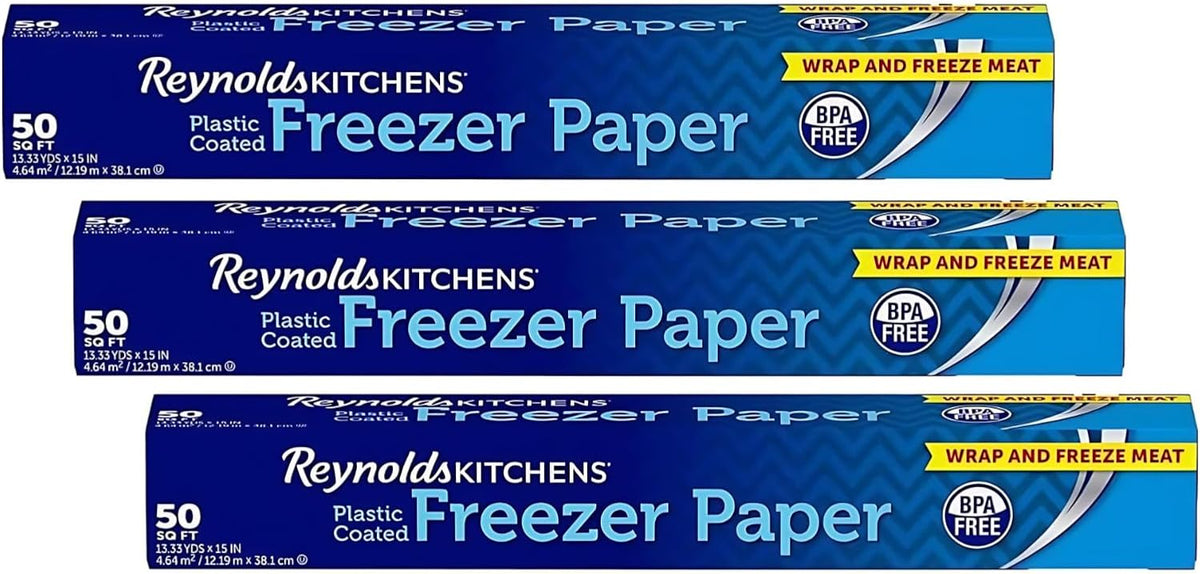 Kitchens Plastic Coated Freezer Paper | Fight Freezer Burn with Reynolds Freezer Paper | Perfect for Arts & Crafts &
