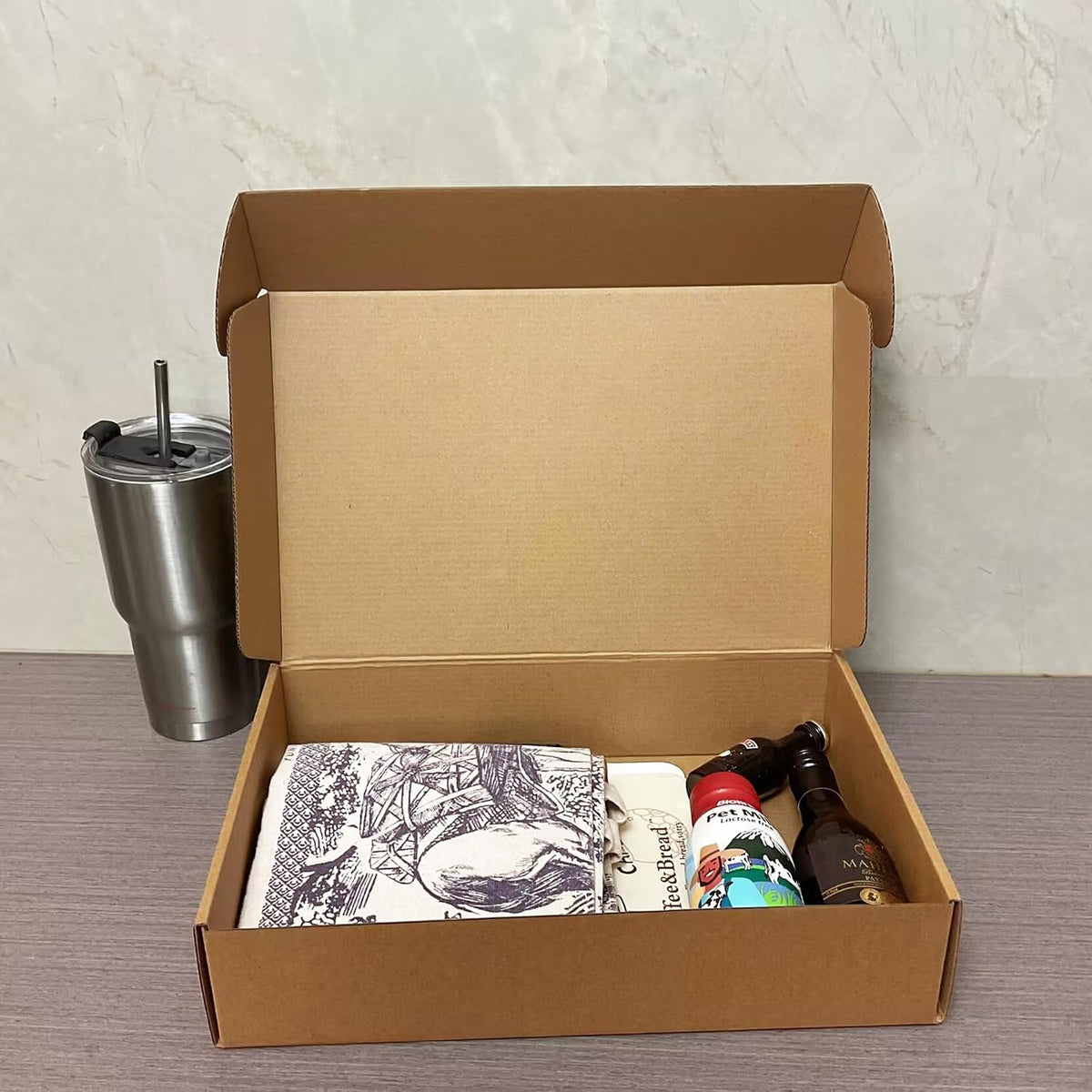 14x9x3 inch Shipping Boxes Set of 20, Brown Corrugated Cardboard Mailer Box