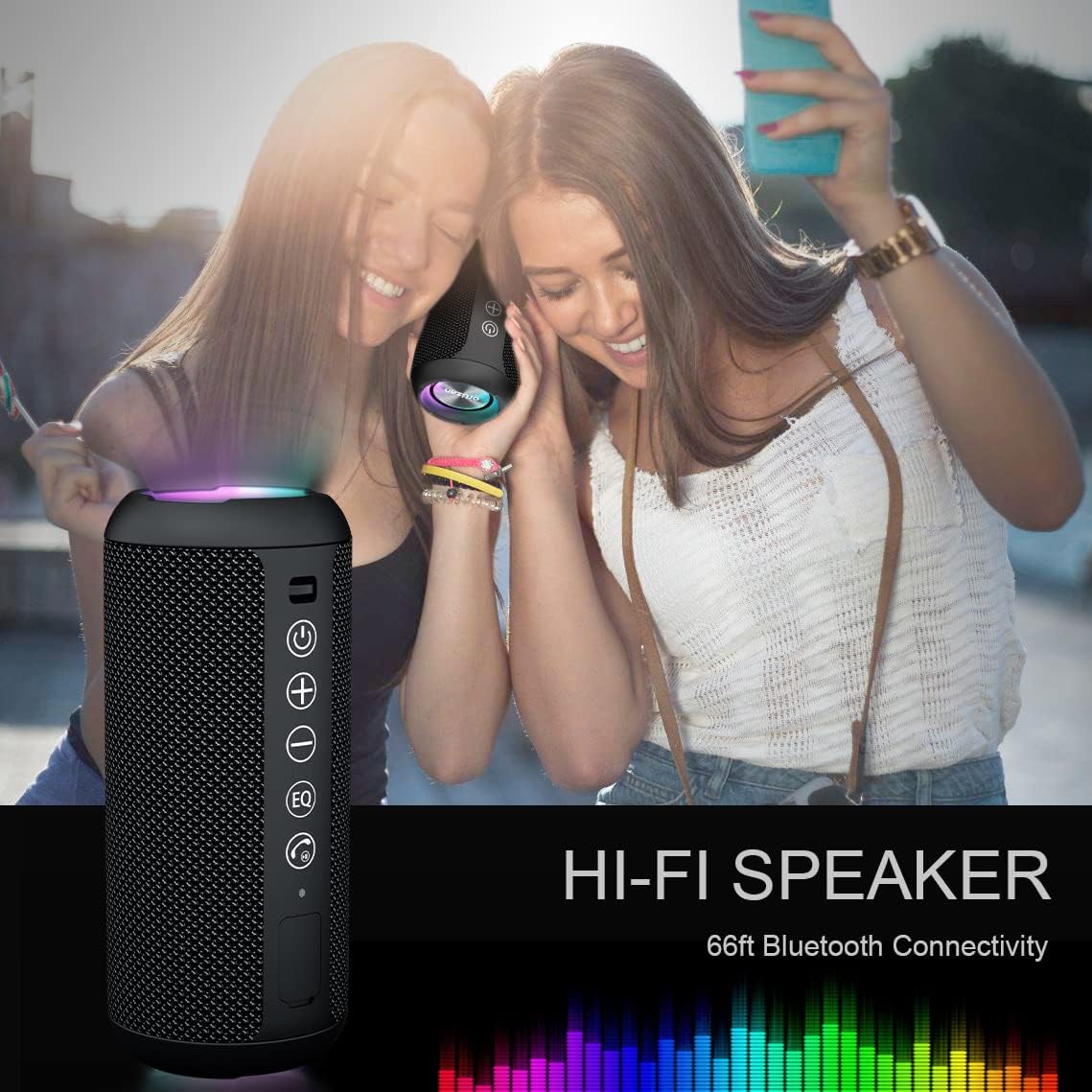 Portable Bluetooth Speaker (1st Gen), IPX7 Waterproof, Wireless, Big Sound and Deep Bass, TWS Pairing, 30Hrs of