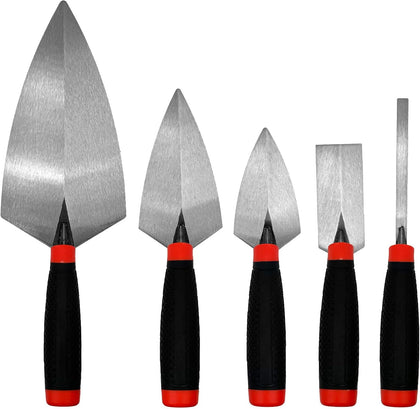 Masonry Hand Tool Set, Concrete Tools Set | Brick Trowel, Pointing Trowel, Margin Trowel, Pointing Trowel for