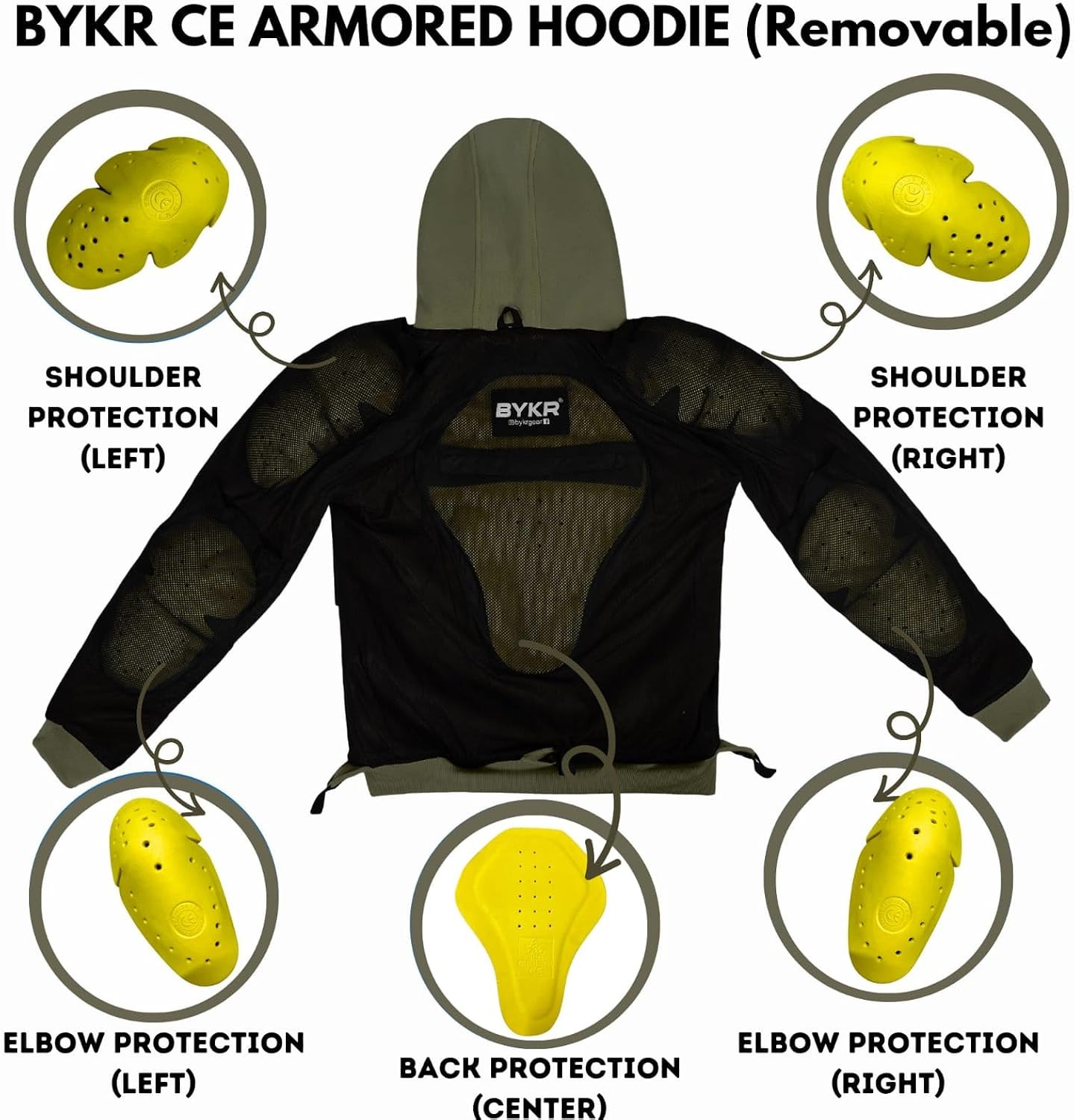 Motorcycle Hoodie for Men & Women Biker Motorcycle Jackets Breathable Motorbike Riding Sweatshirt All Weather CE Armored