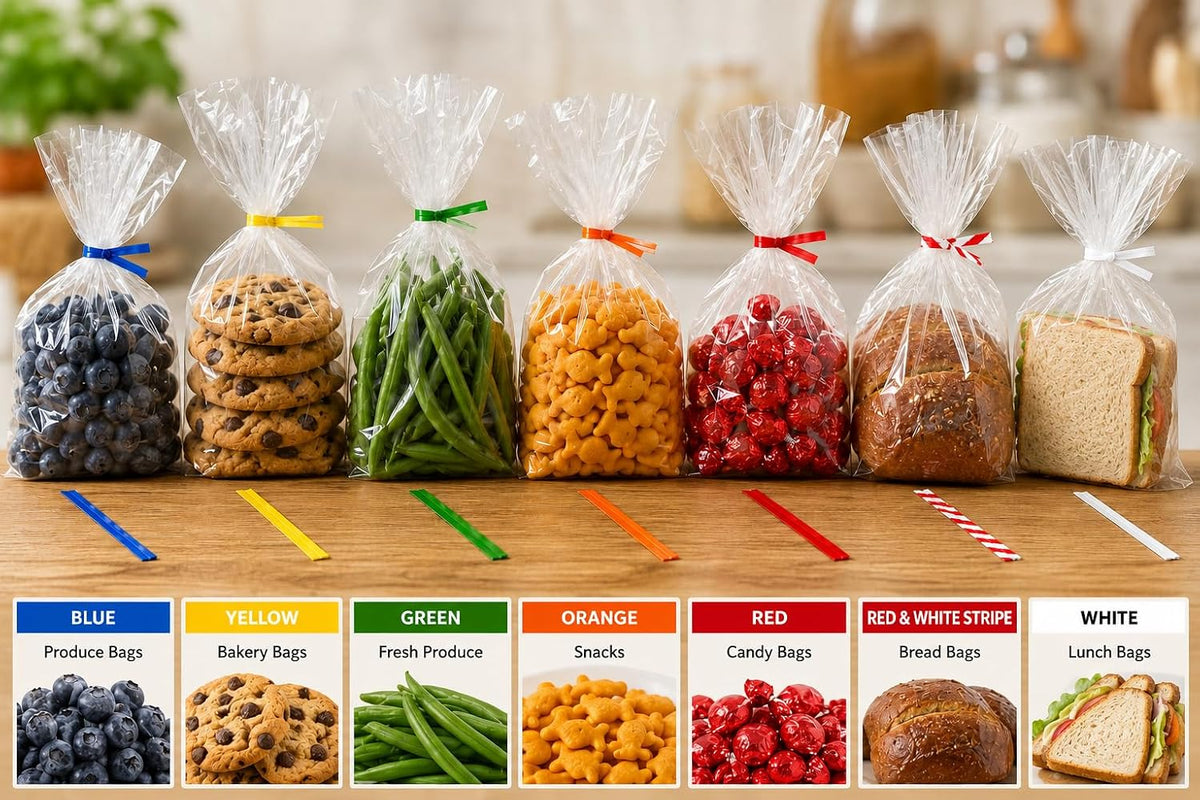 4 Inch Red Twist Ties - 2000 Count | Paper Coated Wire Bag Ties | Bread Bags, Bakery, Candy, Coffee & Food Packaging