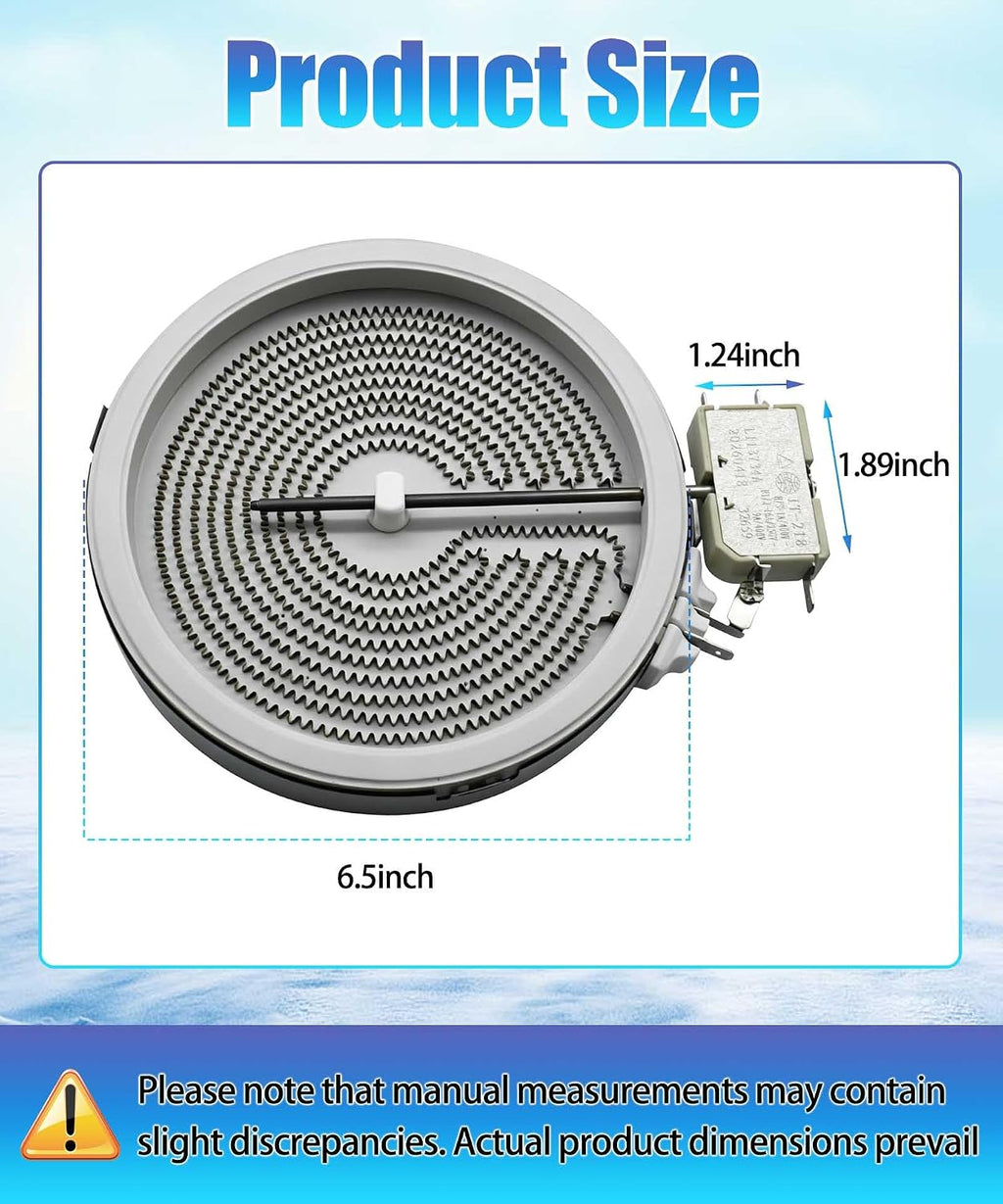 WB30T10145 Surface Burner Element Replacement for GE,Whirlpool 5.5" Range Cooktop Radiant Heating Element Replaces WB30T10127 1556232 AP4484422 PS2370248 EAP2370248