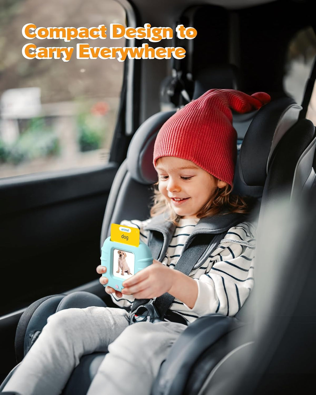 Talking Flash Cards for Toddlers 1 2 3 4 Year Olds | Montessori Language Learning Toys with 224 Words, Pocket Speech