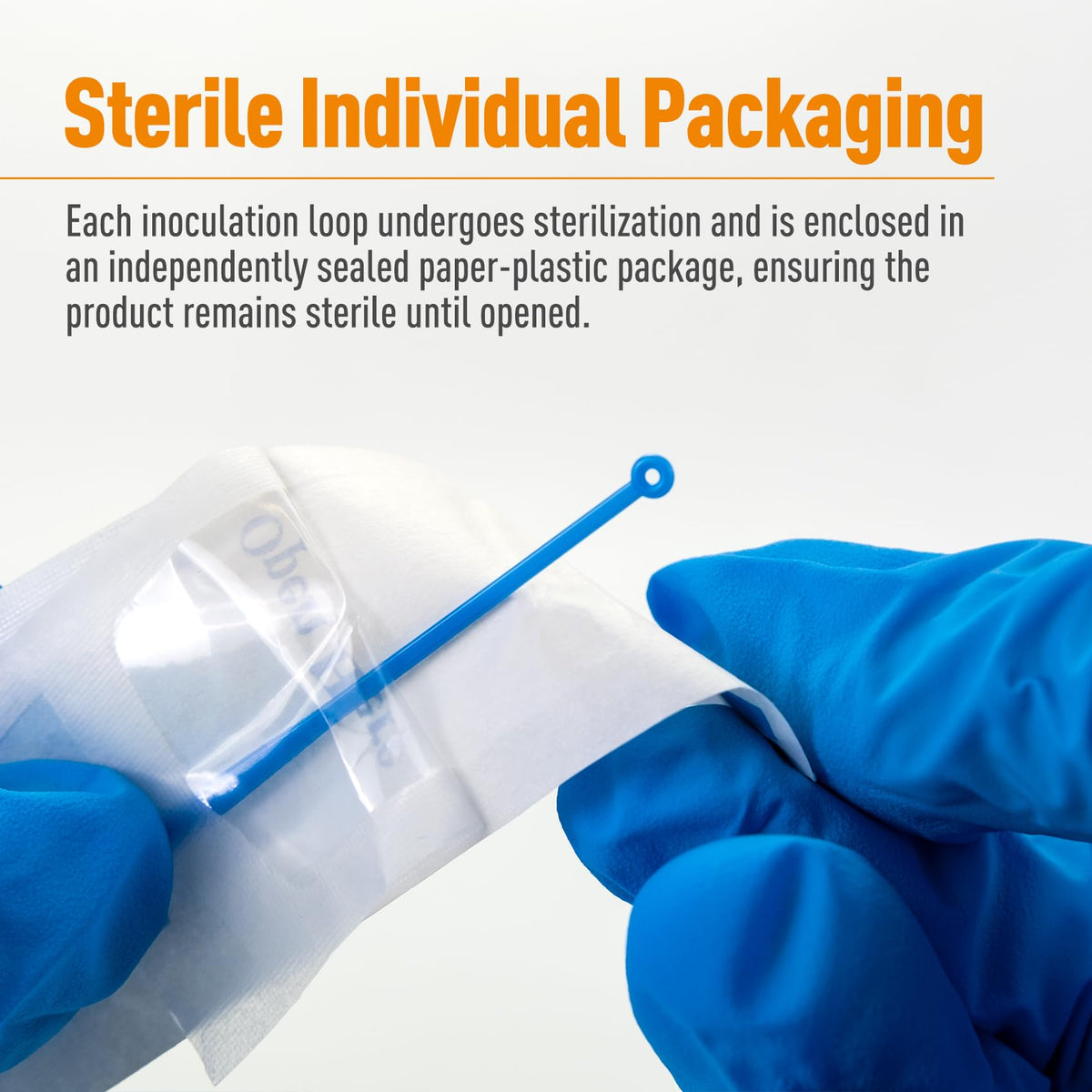 1μl Sterile Inoculating Loop, Individually Wrapped, 100 Pcs