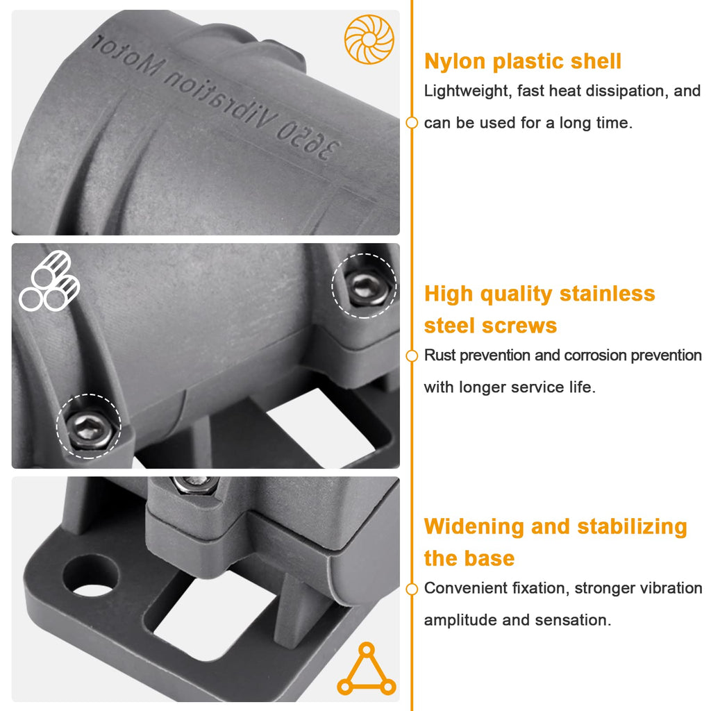 JIAWANSHUN DC24V Vibration Motor 3800RPM with Speed Adapter