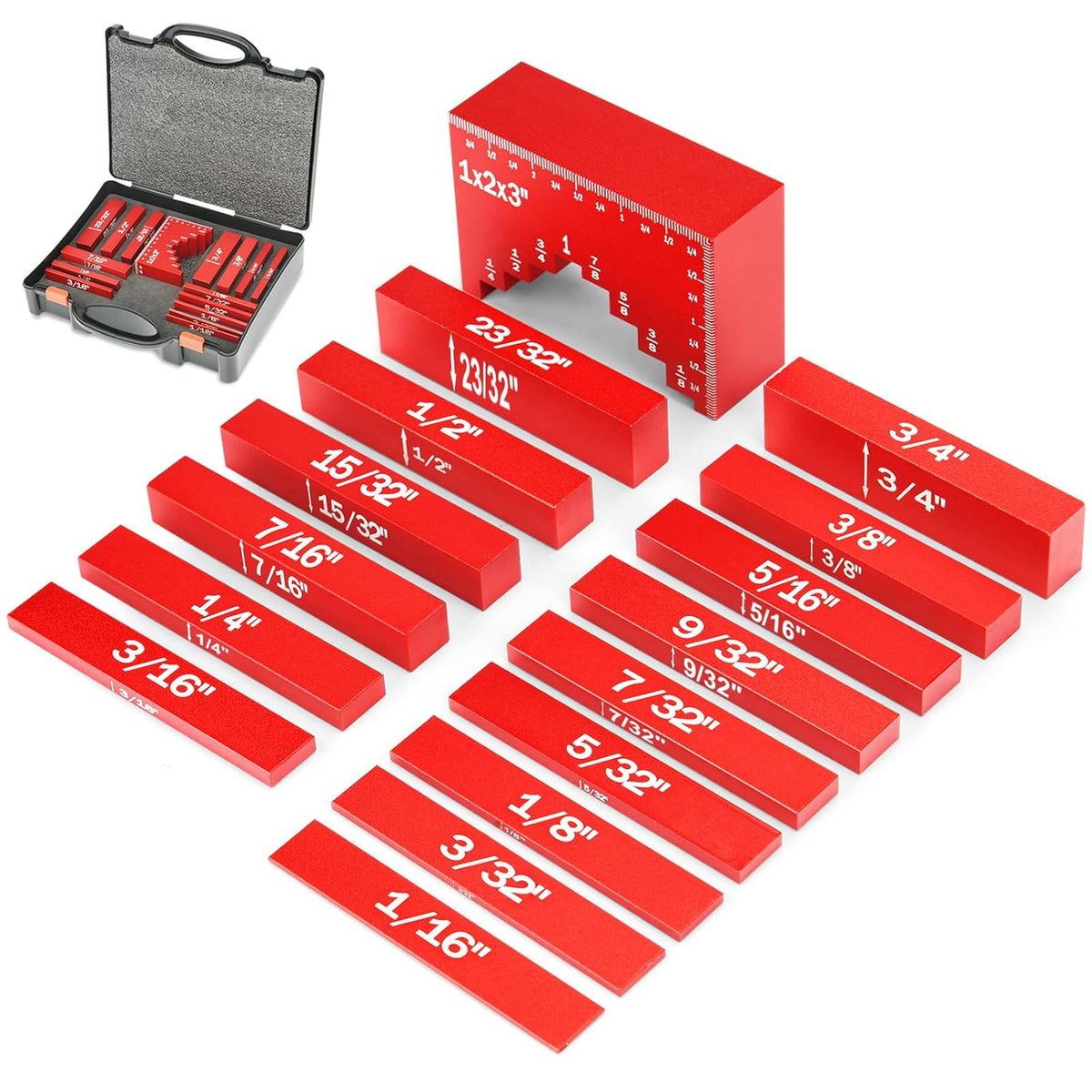16Pcs Setup Blocks Height Gauge, Router & Table Saw Accessories