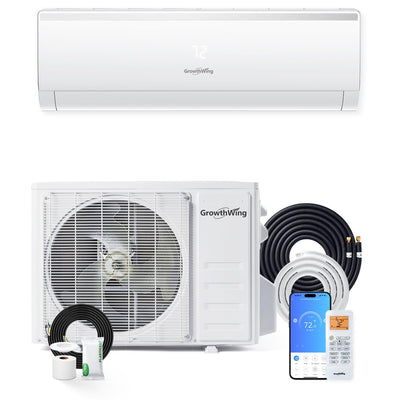 9000 BTU Mini Split Air Conditioner & Heater, AuraCore Series 115 Inverter Energy-Efficient AC with Remote & APP