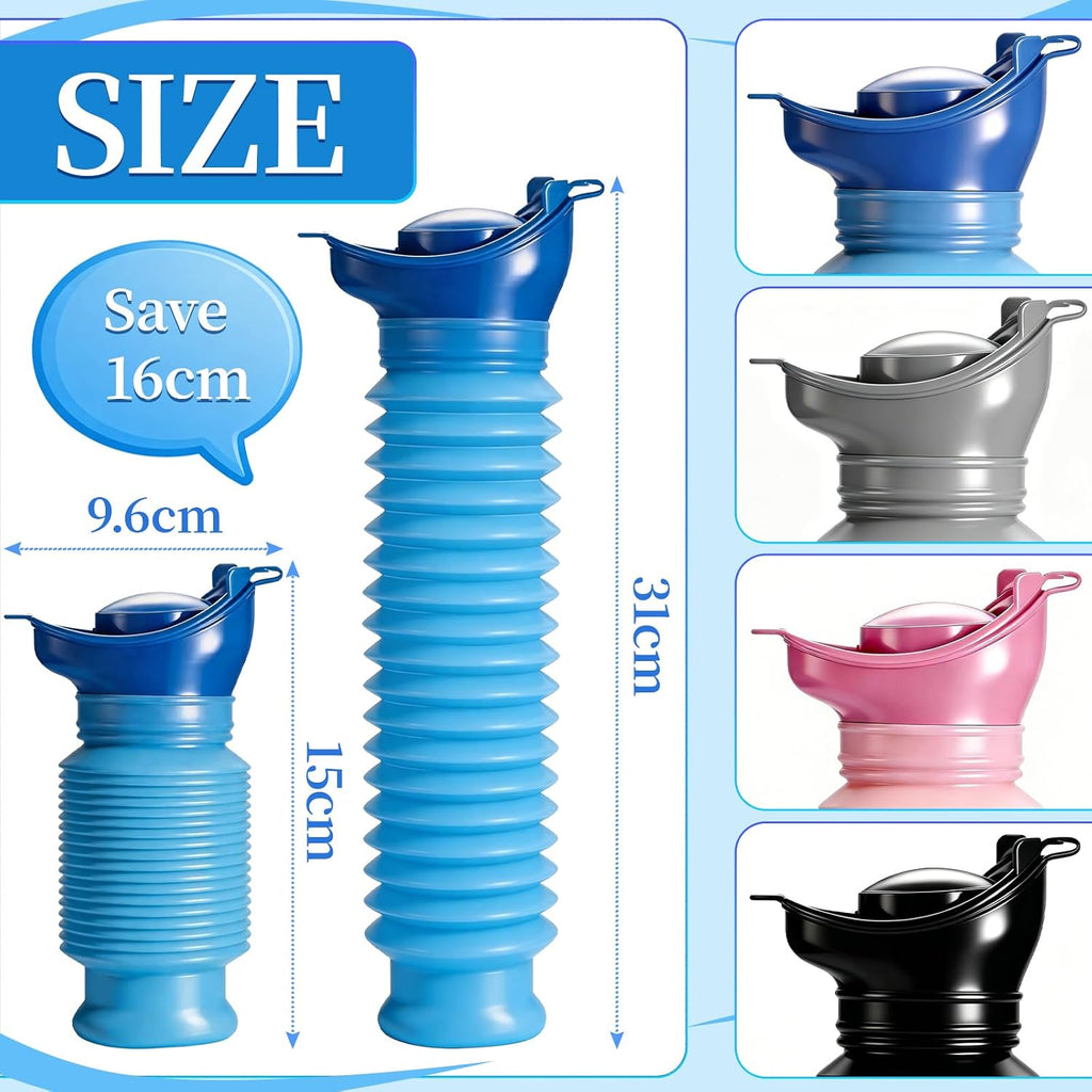 Scalable Emergency Urinal, 750ml Portable Toilet for Car, Portable Mini Outdoor Camping Travel Shrinkable Personal