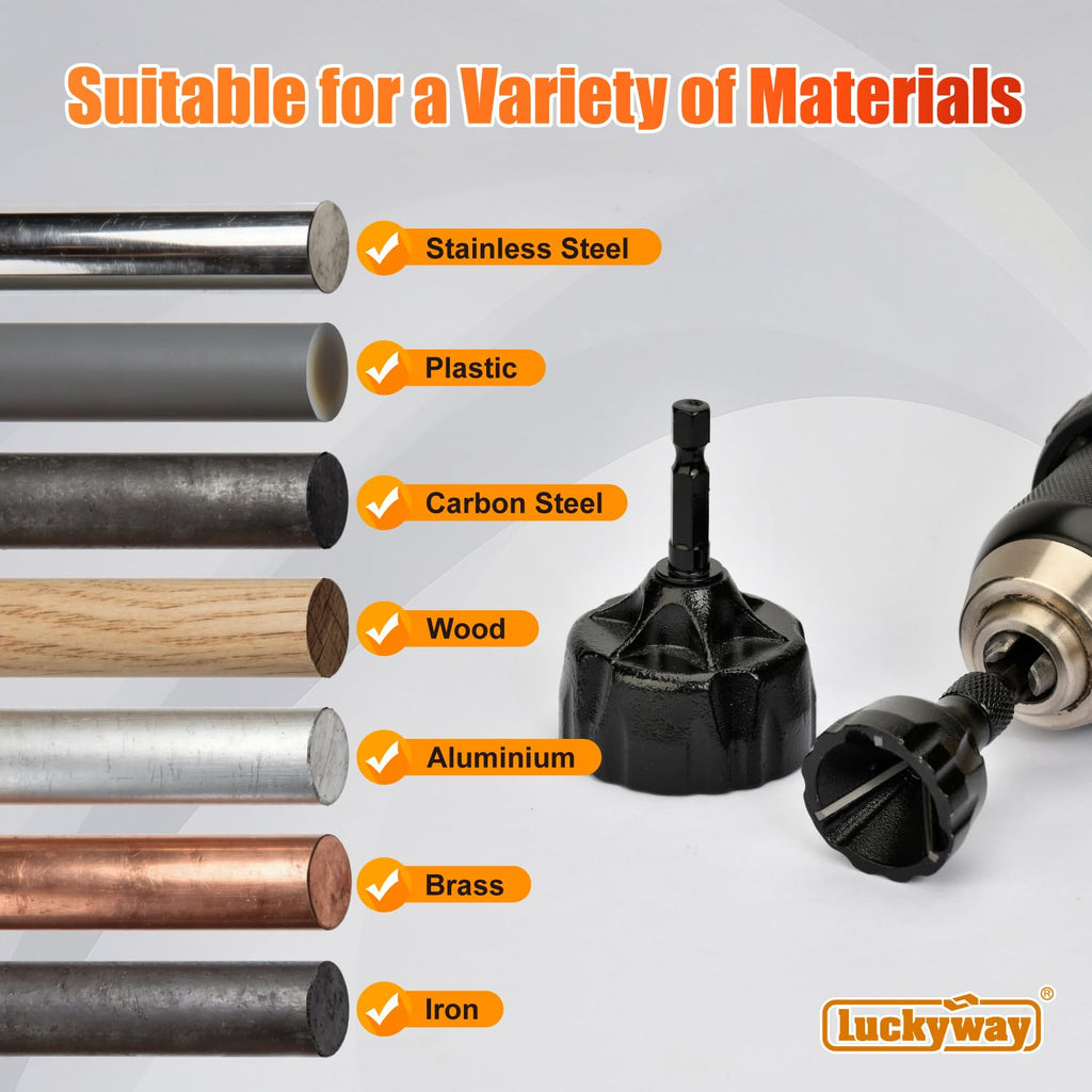 Luckyway 1/8"-1-3/8" Deburring External Chamfer Tool Set 2-Pack