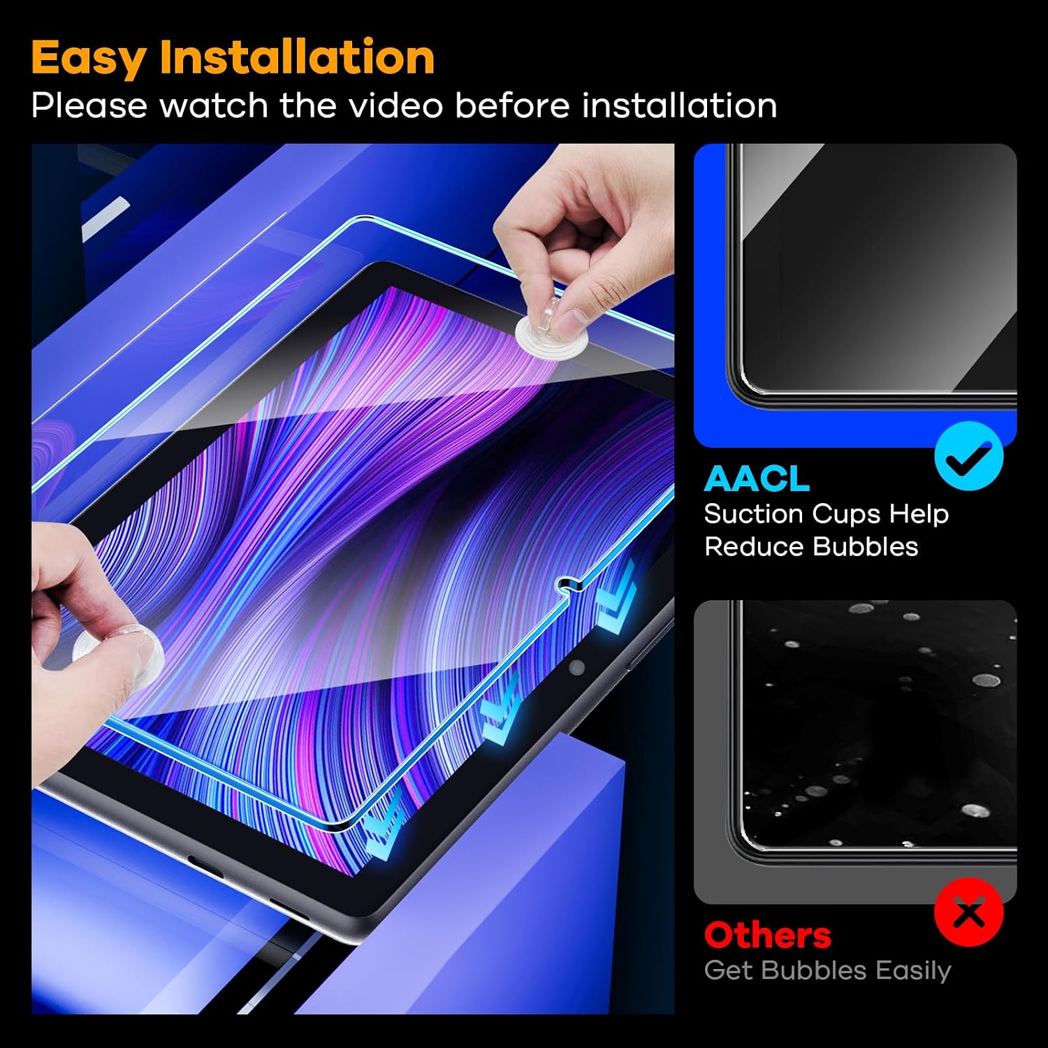 2-Pack Tempered Glass for Amazon Fire HD 10 Screen Protector (10.1" Tablet), 9H Glass for Fire HD 10/10 Plus/10