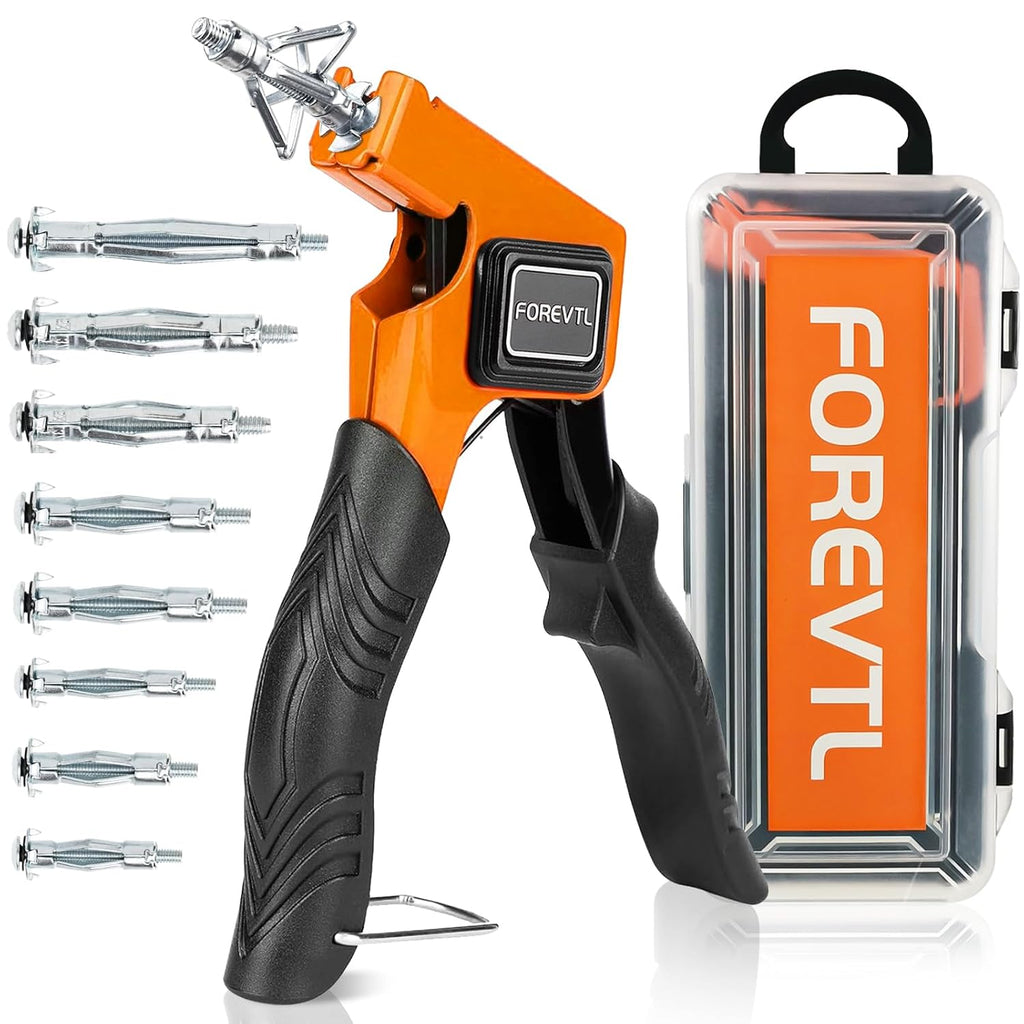 Molly Bolts for Drywall & Plaster Walls (0.12"-1.52"), 32PCS in 8 Sizes Screws with Molly Bolts Setting Tool, Heavy