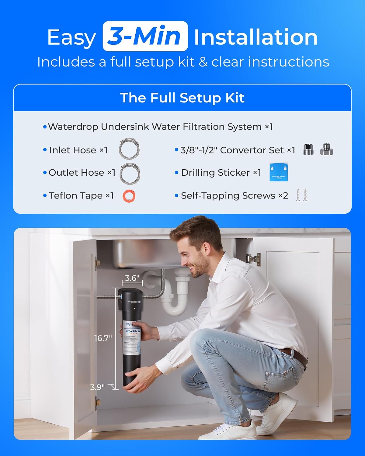 UA-5Y 5-Year Under Sink Water Filter System, Ultra Long Life