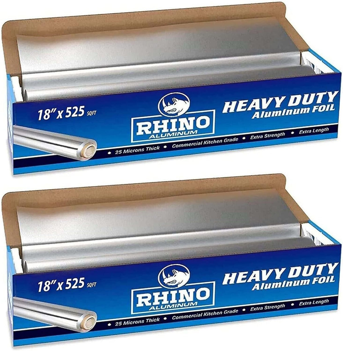 Heavy Duty Aluminum Foil, 18 in x 525 sf Roll, 2 Pack