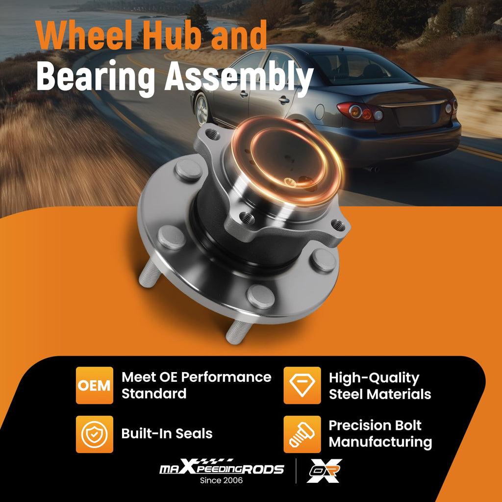 maXpeedingrods 2PCS 512347 Rear Wheel Bearing and Hub Assembly for Mazda