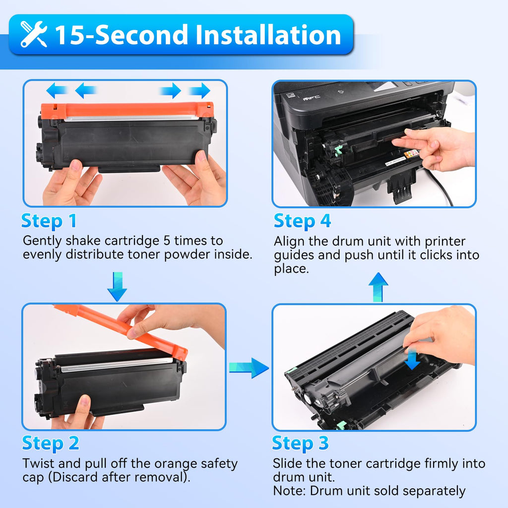 TN660 Toner DR630 Drum Compatible with Brother HL-L2300D HL-L2340DW, 3 Pack