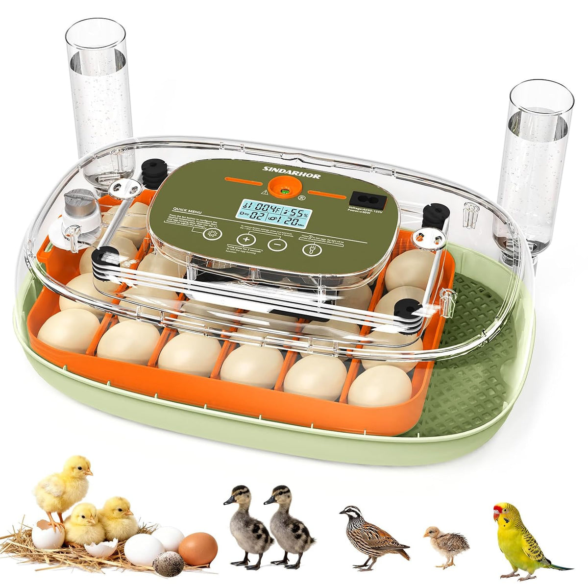 24 Egg Incubator with Automatic Turner Poultry Hatcher