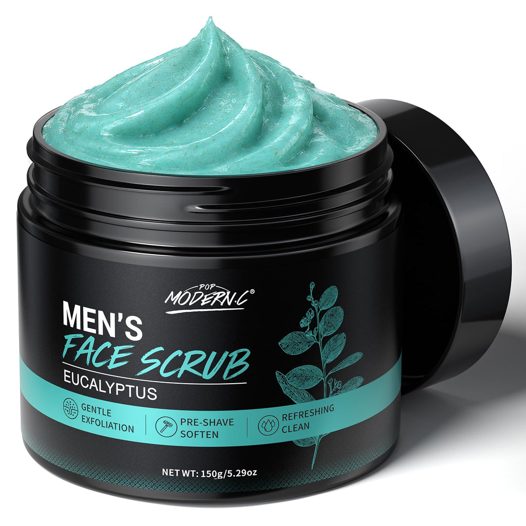 Men's Face Scrub Eucalyptus Exfoliating Facial Scrub for Men Exfoliator