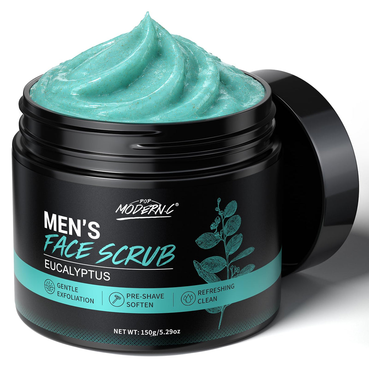 Men's Face Scrub Eucalyptus Exfoliating Facial Scrub for Men Exfoliator