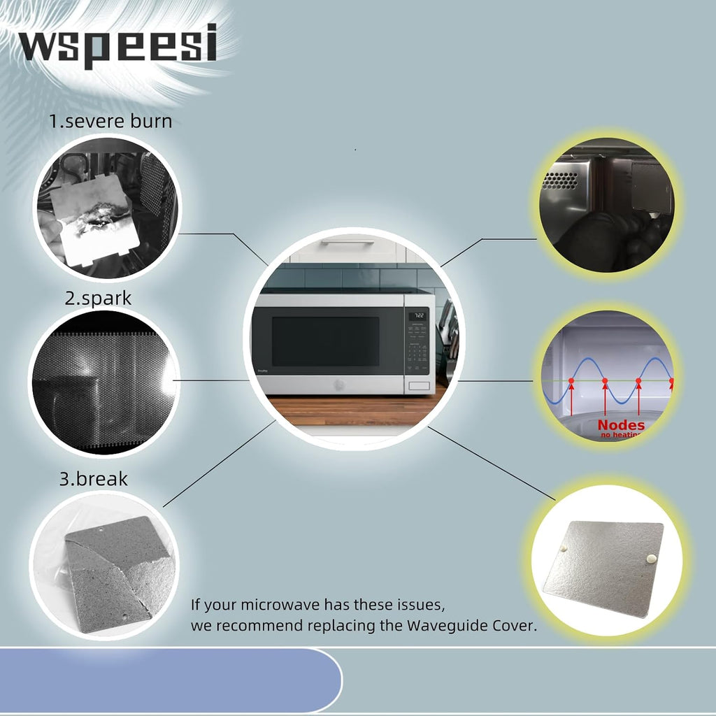 WB34X21271 Microwave Waveguide Cover Replacement （Thickened） is Compatible with GE microwaves, Replacing AP5791399