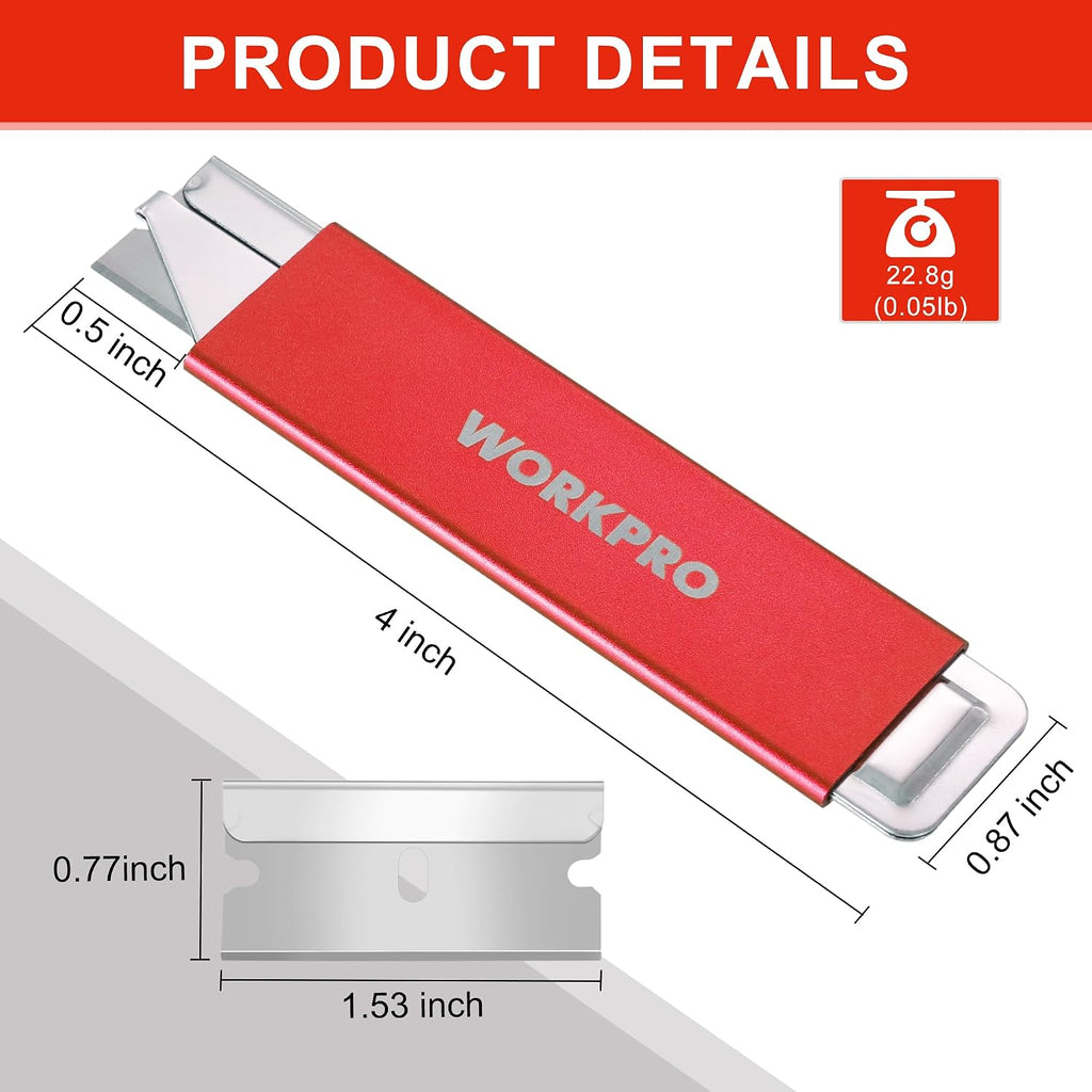 12-Pack Box Cutter Retractable, Red