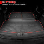 Cargo Mat & Brackrest Mat for 2020-2026 2027 Ford Explorer
