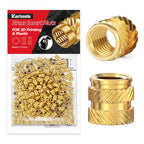 M6 Brass Insert Nuts - 60pcs M6x8x8mm Heat Set Insert Nuts