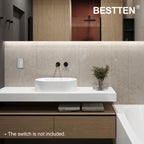 BESTTEN 5 Pack 1-Gang Toggle Metal Wall Plate, Standard Size, Silver