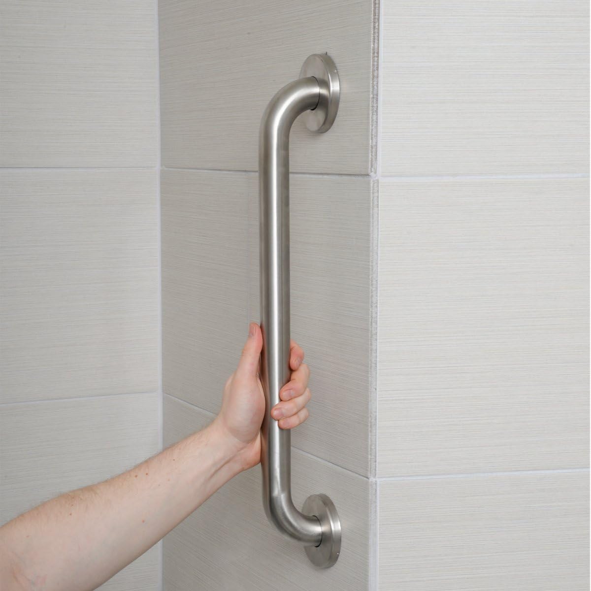 Bathroom Handicap Safety Grab Bar, 24-inch Length, 1.25 Inch Diameter, Shower, 500LBs Capacity, ADA Compliant
