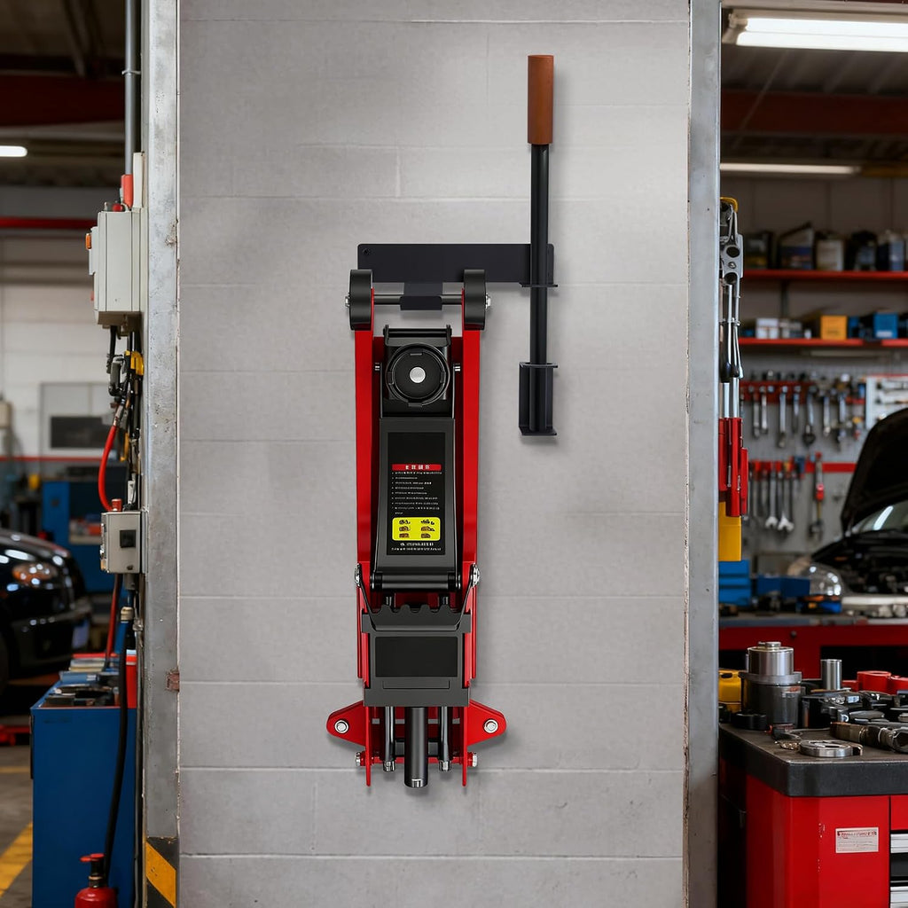 Jack Stand & Floor Jack Wall Mount Organizer Brackets | Hydraulic Trolley Jack Holder for Race Trailer Garage Storage