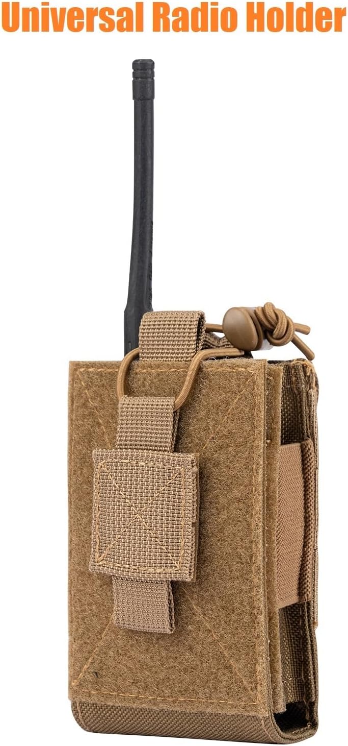 Adjustable Radio Pouch MOLLE Radio Holder for Tactical Duty Belt Two Ways Radio Holster Walkie Talkies Case Rifle Mag