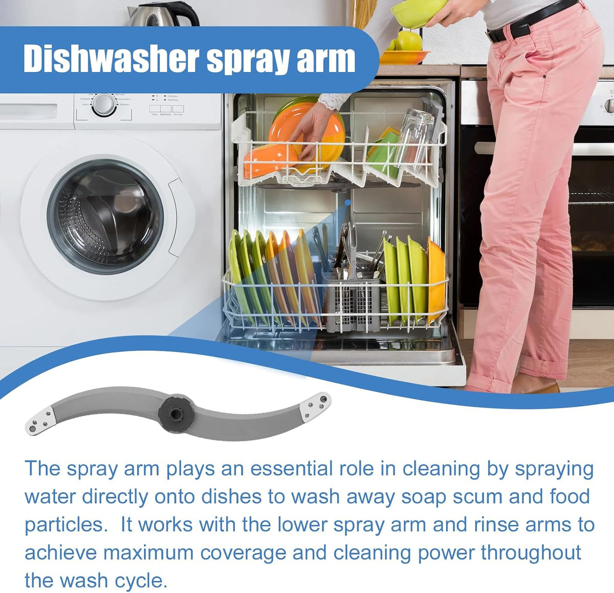 WD22X27724 WD22X33499 Dishwasher Lower Spray Arm