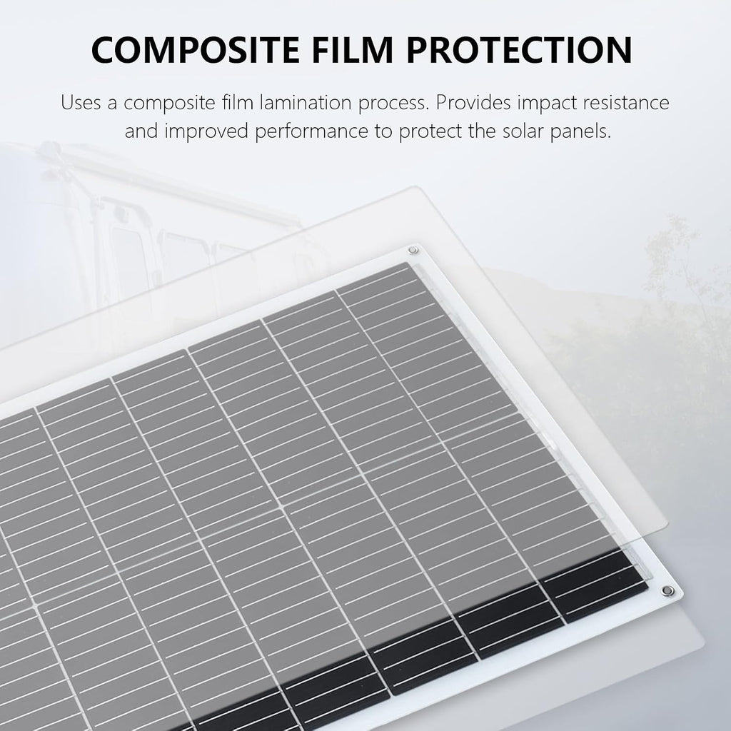 Flexible Solar Panel 200W 12V Solar System kit for RV Boat Van | High efficiency Monocrystalline