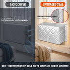 Window AC Cover Inside with Wind-Proof Wing - Silver Thickened for Winter L
