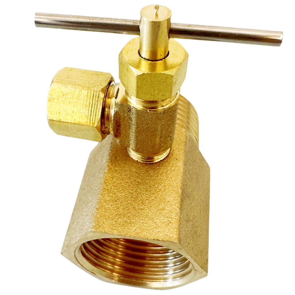 Ice Maker Adapter Valve, 3/4" MIP x 3/4" FIP Brass Connector
