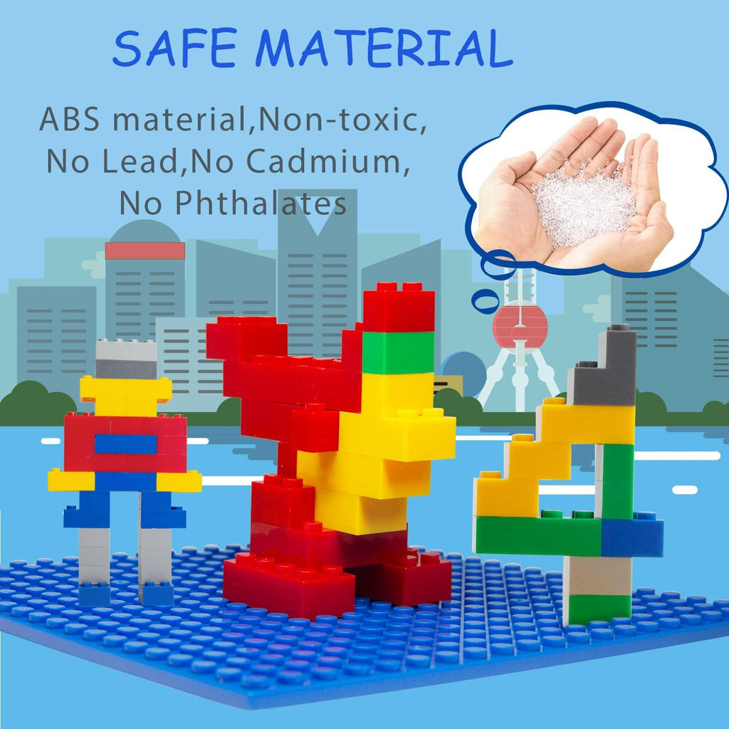 Building Blocks 1000 Pieces Classic Building Bricks Compatible with All Major Brands with 3 Baseplates Preschool