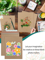 25 Pack 9x11.5 Photo Document Mailers Stay Flat Cardboard Envelopes