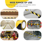 Black & Yellow Safety Tape,3Inch x 108FT Hazard Warning Stripe Tape