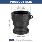 Kozelo Poly Type A 1-1/2" x 1-1/2" Female NPT Cam Lock Hose Fitting