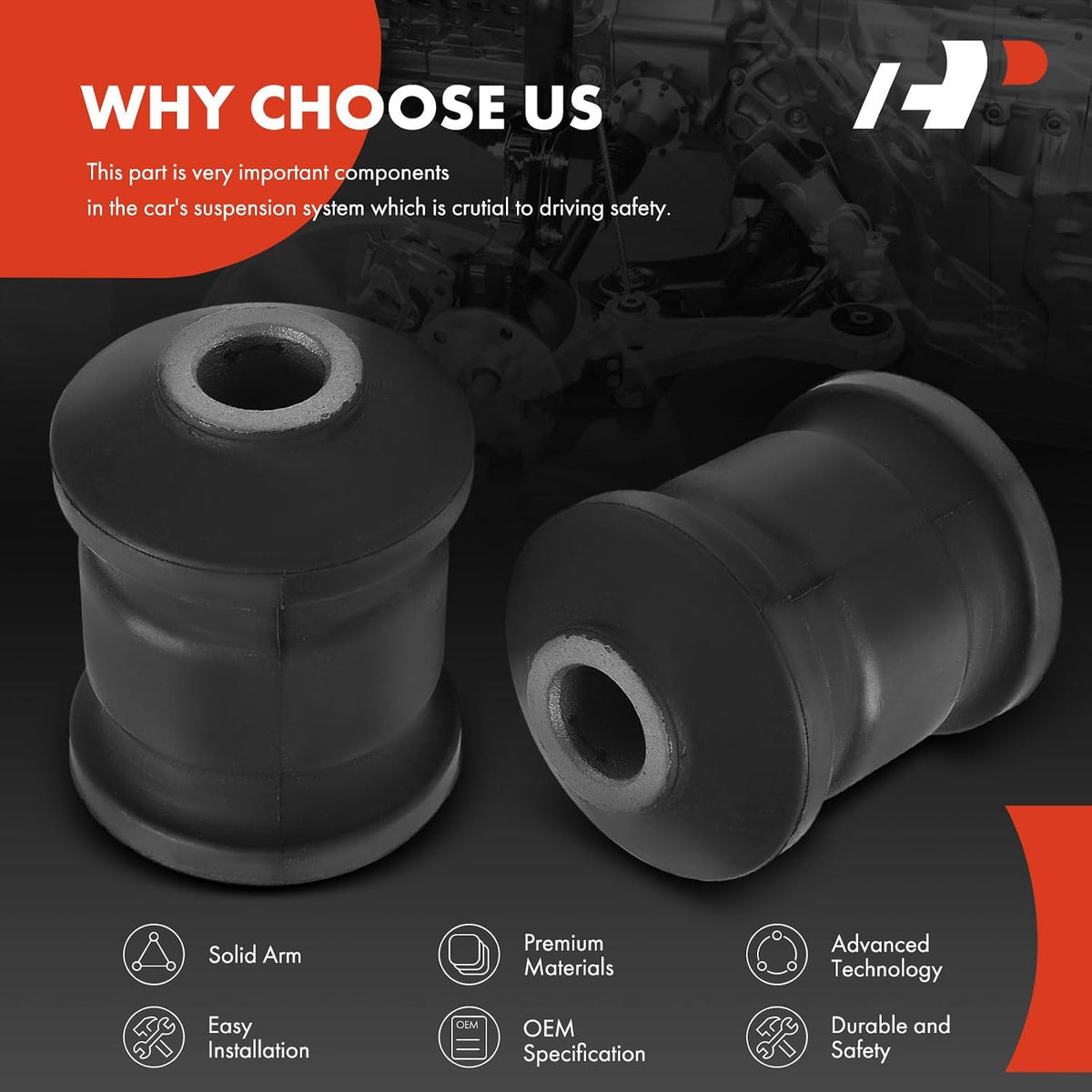 A-Premium 2 x Front Forward Lower Control Arm Bushing Kit