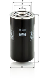 Mann Filter WD950/2 Spin-On Hydraulic Filter