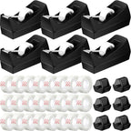 6 Pack Tape Dispenser Desk Bulk with 24 Rolls, Replacement Cores
