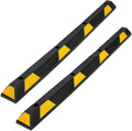 2-Pack Rubber Parking Curb, 72 Inch Heavy Duty Parking Stoppers, 55000 LBS Capacity Parking Bumpers, Garage Wheel