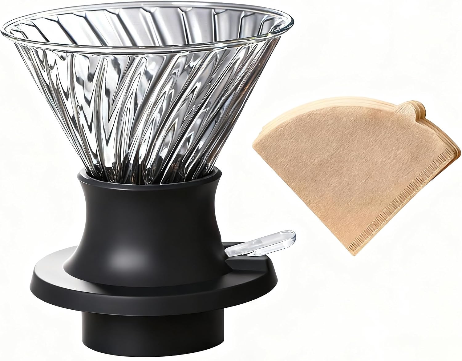 Clever Coffee Dripper, All-in-One Coffee Maker Glass Immersion Brewer | One-Switch Control, French Press & Pour Over